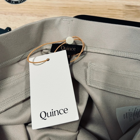 NWT QUINCE Ultra-Stretch Ponte Straight Leg Pants Ecru XS / 26 3741 - Picture 5 of 12